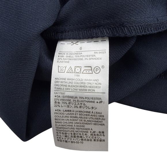 NWT BANANA REPUBLIC Utility Tie Waist Pencil Skirt Size 6 Navy Prep - Picture 4 of 5